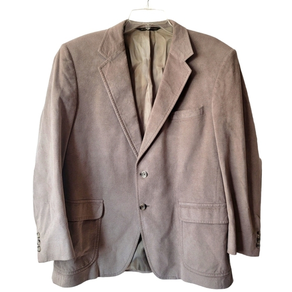 VINTAGE Nordstrom oversized boxy Claridge Collection suede blazer tan - Picture 1 of 11